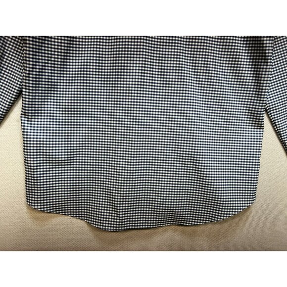 Stafford Men's Slim Fit Tech Stretch Shirt Button Down Size S Blue White Check - Picture 10 of 10